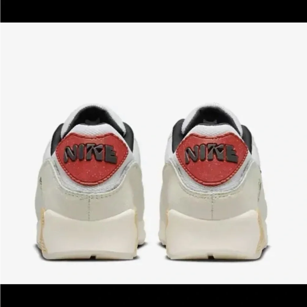 New Nike Air Max 90 SE "Swoosh Fiber" White Black Sesame DV3335-100 Men's 10 - Picture 3 of 10
